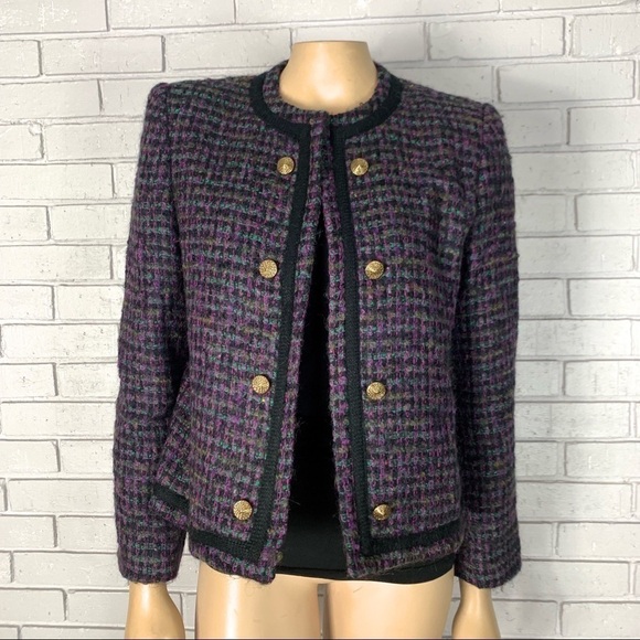 Lombardi Inc. Women’s Wool Blend Purple Blazer - Picture 1 of 8